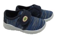 Modré melírované textilní  body vel.21