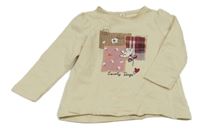 Béžová mikina s potlačou Topolino