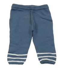 Modrošedé tepláky s prúžkami