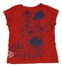 Červené tričko s Minnie 