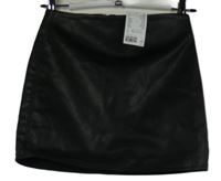 Nové - Dámska čierna koženková minisukňa H&M