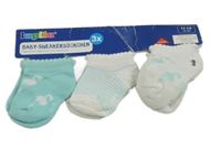 Nové - 3x modro-bílé ponožky Lupilu