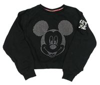 Čierna crop mikina s Mickeym zn. Disney