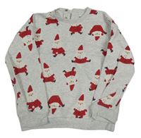 Svetlosivá mikina so Santou M&S