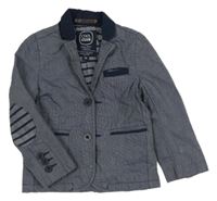 Tmavomodro-biele melírované sako