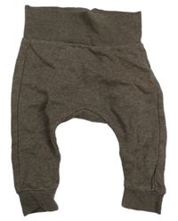 Hnedé melírované baggy tepláky H&M