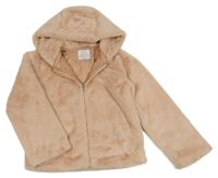 Světlerůžová kožešinová podšitá bunda s kapucí Primark