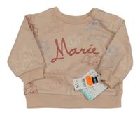 Nové - Světlerůžová vzorovaná mikina s Marií Dunnes 