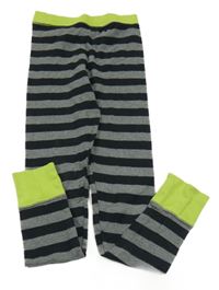 Čierno-sivé pruhované spodné nohavice C&A