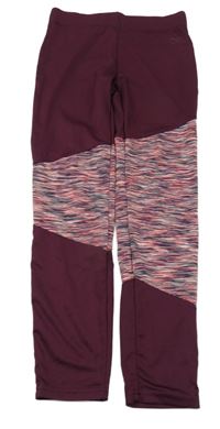 Vínovo-žíhané sportovní legíny Yigga