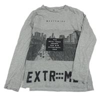 Šedé triko s městem Tom Tailor