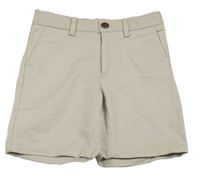 Světlebéžové plátěné chino kraťasy Next