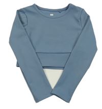 Modrošedé športové crop tričko F&F