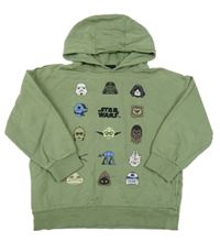 Khaki mikina s potiskem a kapucí - Star wars