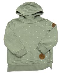 Světlekhaki kvetovaná mikina s kapucňou Topolino