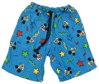 Modré bavlnené kraťasy s Mickeym a hviezdami