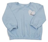 Svetlomodrá mikina so srdiečkom Primark