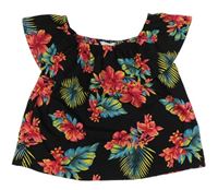 Černá halenka s květy Primark