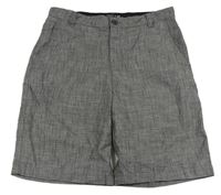 Šedé melírované plátěné chino kraťasy H&M
