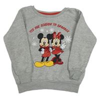 Šedá melírovaná mikina Minnií Disney