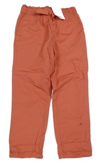 Nové - Oranžové plátěné kalhoty H&M