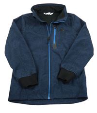 Tmavomodrá melírovaná softshellová bunda H&M