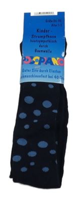 Nové - Tmavomodré pančuchy s bodkami Pocopiano