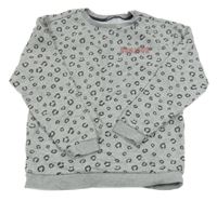 Sivá vzorovaná mikina s nápisom Primark