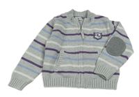 Sivo-fialový pruhovaný prepínaci sveter Mayoral