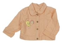 Svetloružová košeľová bunda s Tweetym George