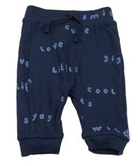 Tmavomodré tepláky s nápisem George