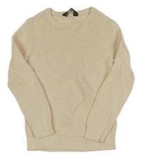 Smotanový vzorovaný sveter Primark