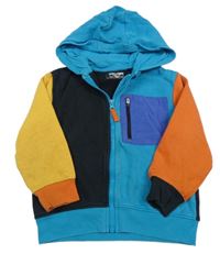 Barevná propínací mikina s kapsou a kapucí Next