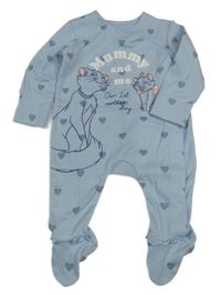 Svetlomodrý overal s Marií a srdiečkami George