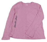 Svetloružové tričko s nápisom Pepperts