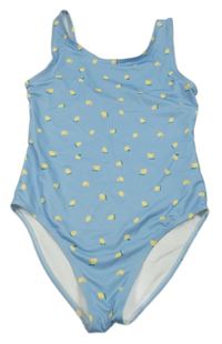 Světlemodré jednodílné plavky s citróny Primark 