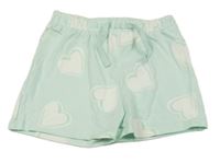 Svetlozelené bavlnené kraťasy so srdiečkami George