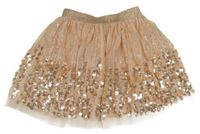 Broskvová tylová sukňa s flitrami Next