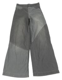 Šedé wide leg teplákové kalhoty H&M