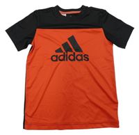 Černo-červené sportovní tričko s logem Adidas