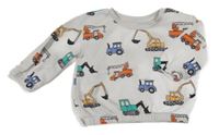 Béžová oversize mikina s autami Primark