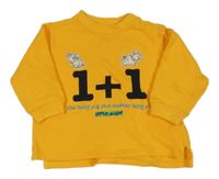 Žltá oversize mikina s číslami Esprit