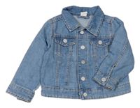 Modrá rifľová bunda s vyšúchaním H&M