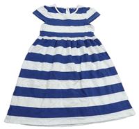 Námořnicky modro-biele pruhované šaty John Lewis