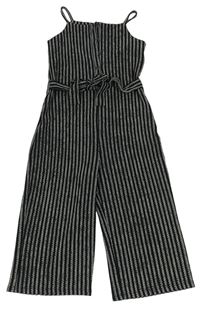 Černo-bílý pruhovaný kalhotový overal Matalan