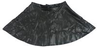 Čierna koženková kolová sukňa H&M