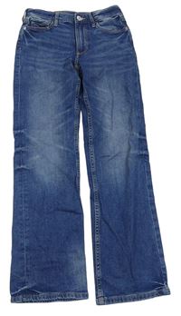 Tmavomodré straght leg wast rifle H&M