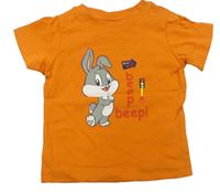 Tmavooranžové tričko s Bugs Bunnym TV MANIA