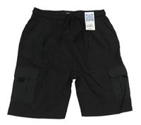 Černé cargo šusťákové kraťasy Matalan