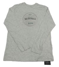 Nové - svetlosivé melírované tričko s 3D míčkem s nápismi zn. St. Bernard